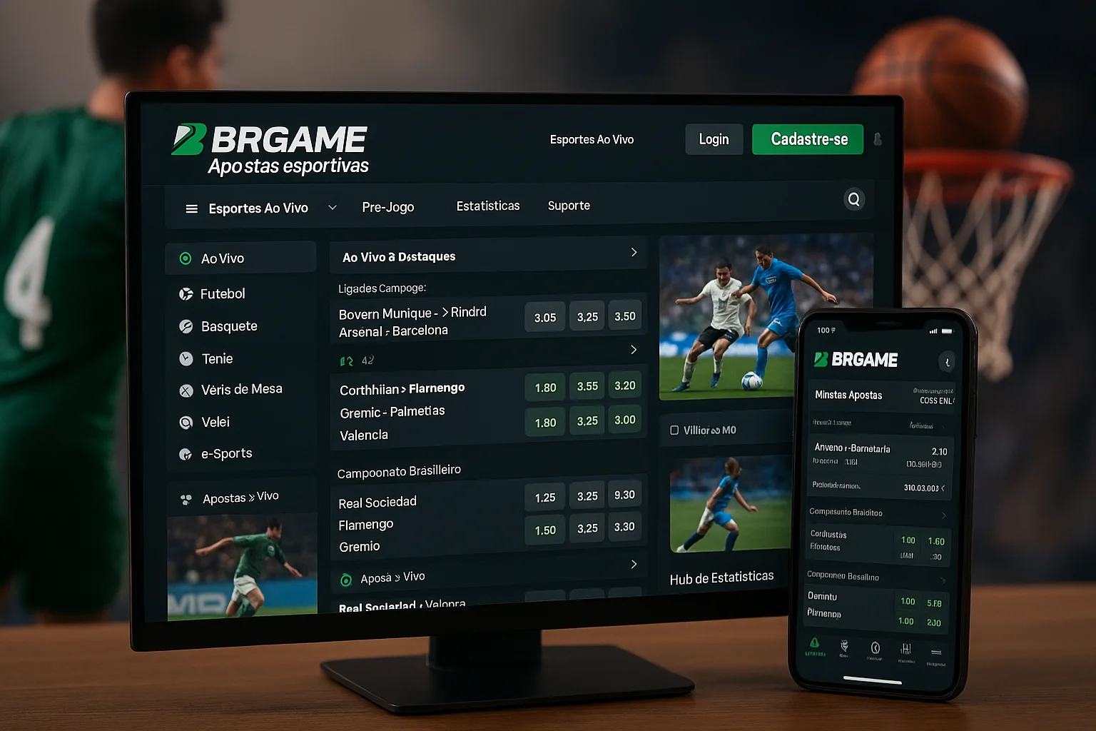 Aposte em apostas esportivas no cassino online BRGAME